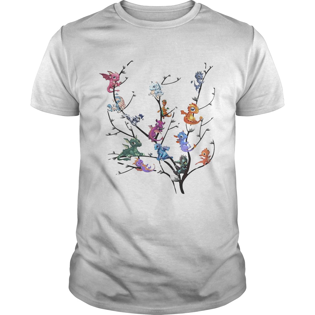 Dragons in willow tree shirts