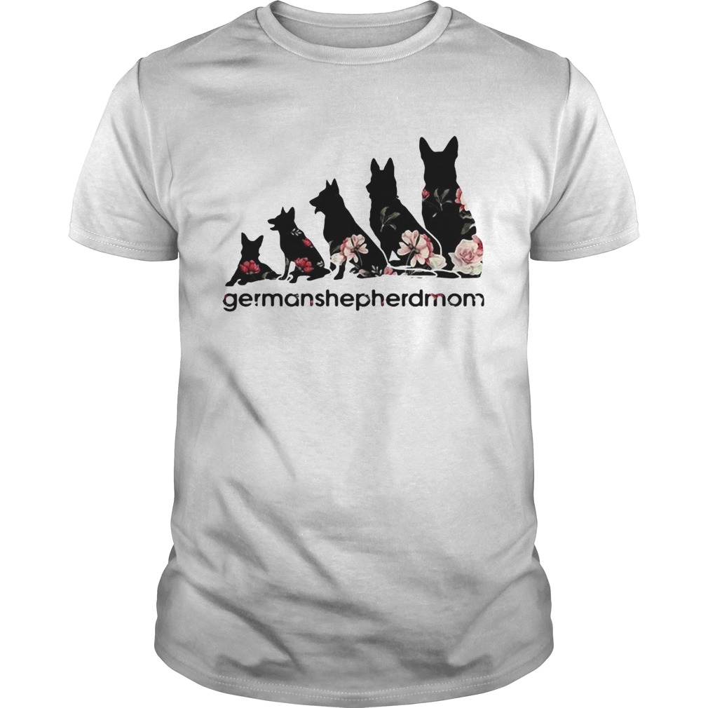 Flower dogs Germanshepherdmom shirts