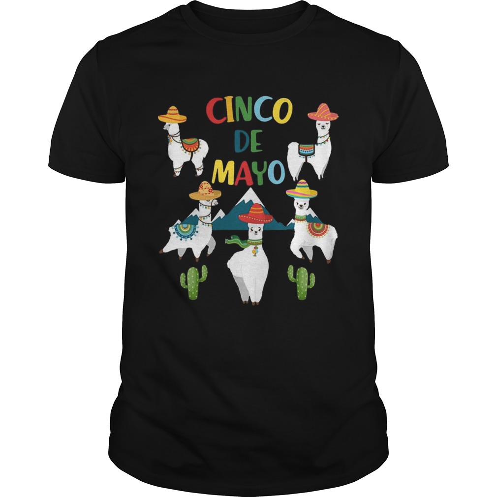 Funny Cinco De Mayo Llama Men Women T-shirts