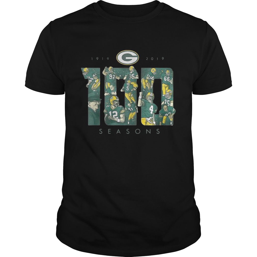 Green Bay Packers 100 seasons 1919-2019 shirts