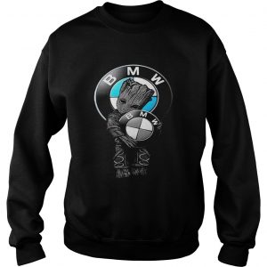 Groot hugging BMW logo sweatshirt