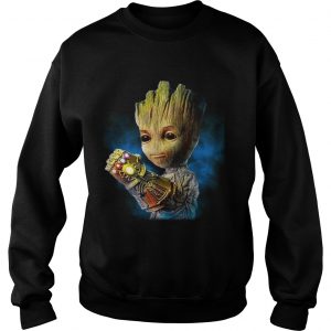 Groot with the infinity gauntlet sweatshirt