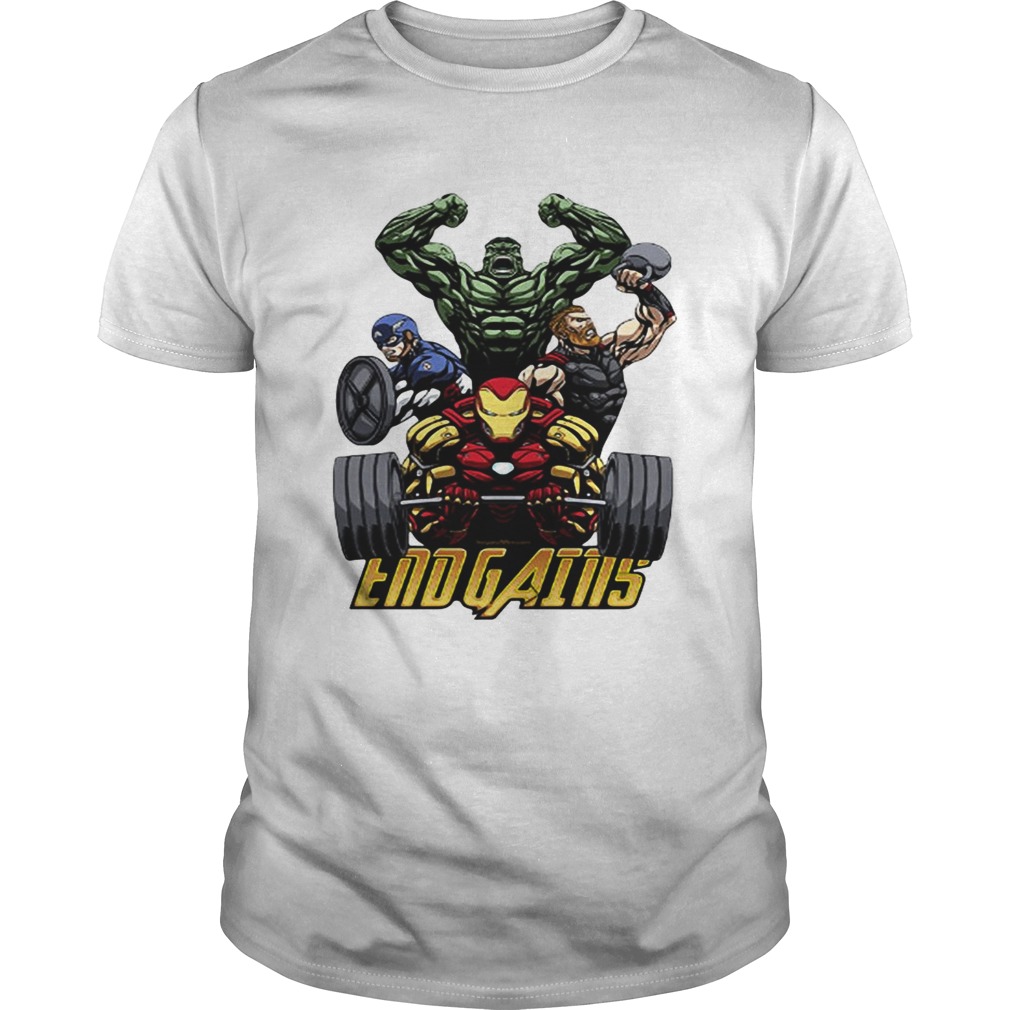 Gym Hulk Captain America Thor Iron Man Endgains shirts