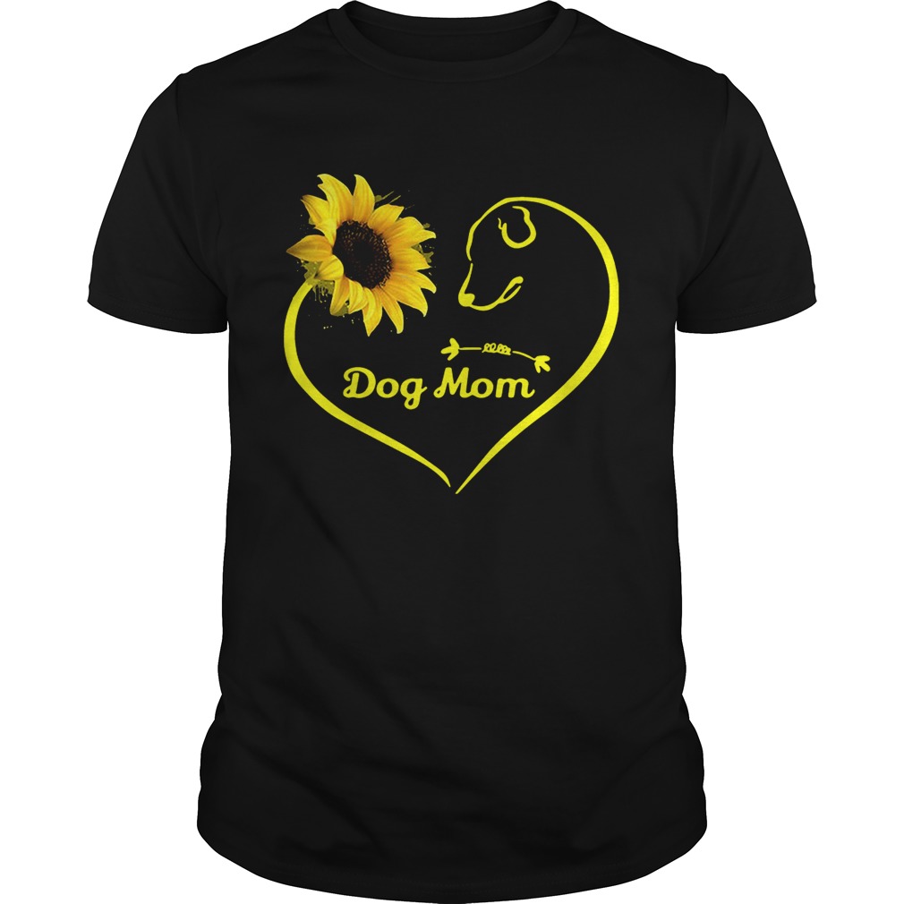 Heart shaped sunflower and dog mom shirtsHeart shaped sunflower and dog mom shirts