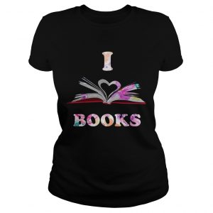 I Love Book ladies tee