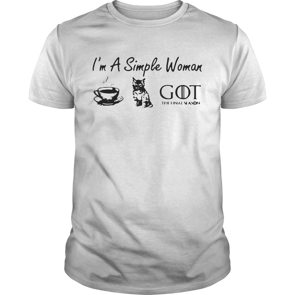 I’m a simple woman love coffee cat and Game of Thrones shirts