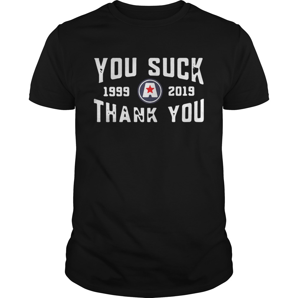 Kurt Angle You Suck Thank You 1999-2019 shirts