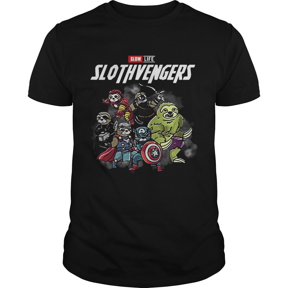 Marvel Avengers Slow life slothvengers shirts