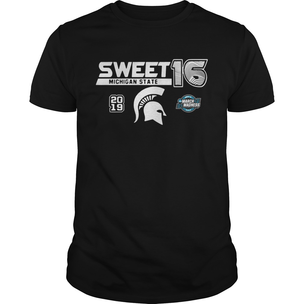 Michigan State Spartans 2019 NCAA Basketball Tournament March Madness Sweet 16 shirts