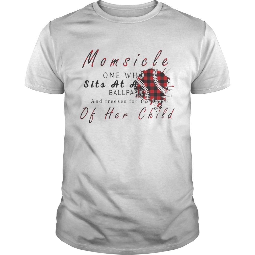 Momsicle One Who Sits As A Ballpark And Freezes For The Love Of Her Child Softball Plaid Version – T-shirtss