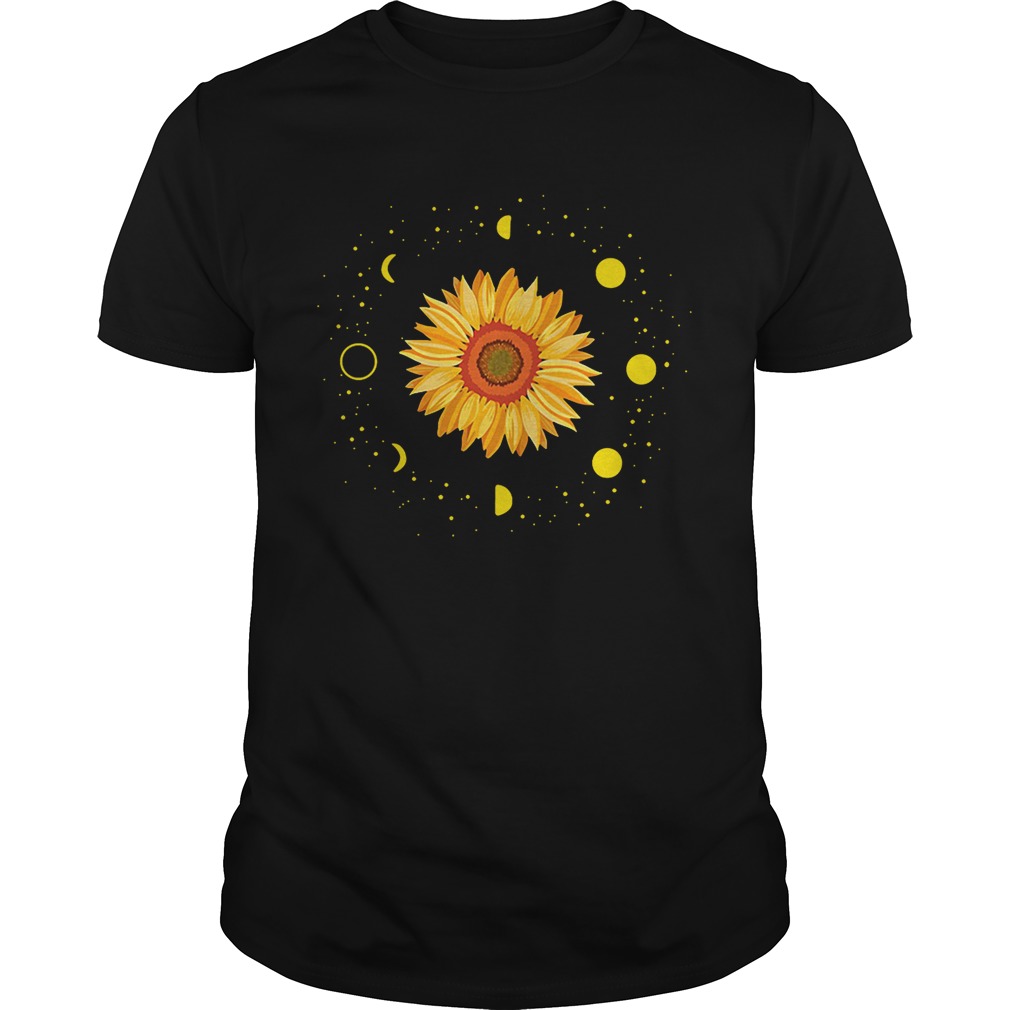 Moon phases sunflower shirts