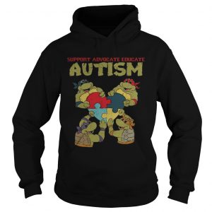 Ninja turtle support advocate educate autism hoodie