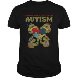 Ninja turtle support advocate educate autism unisex