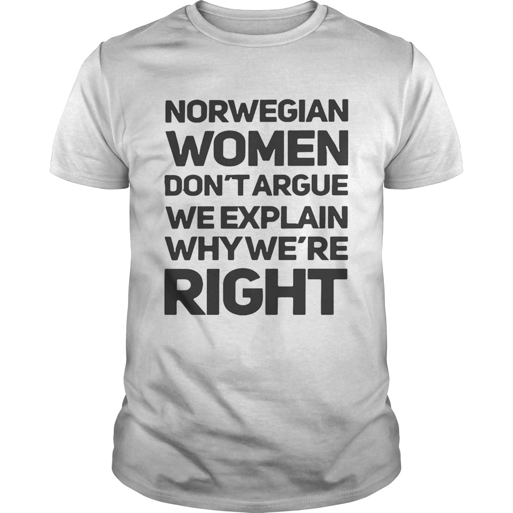 Norwegian Women Don’t Targue We ExPlain Why We’re Right Mug and shirts