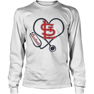 Nurse loves Arizona Cardinals Stethoscope longsleeve tee