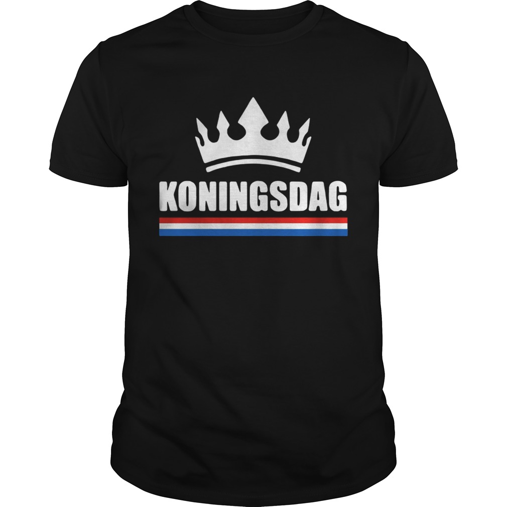 Oranje Koningsdag met kroon grote maten shirts