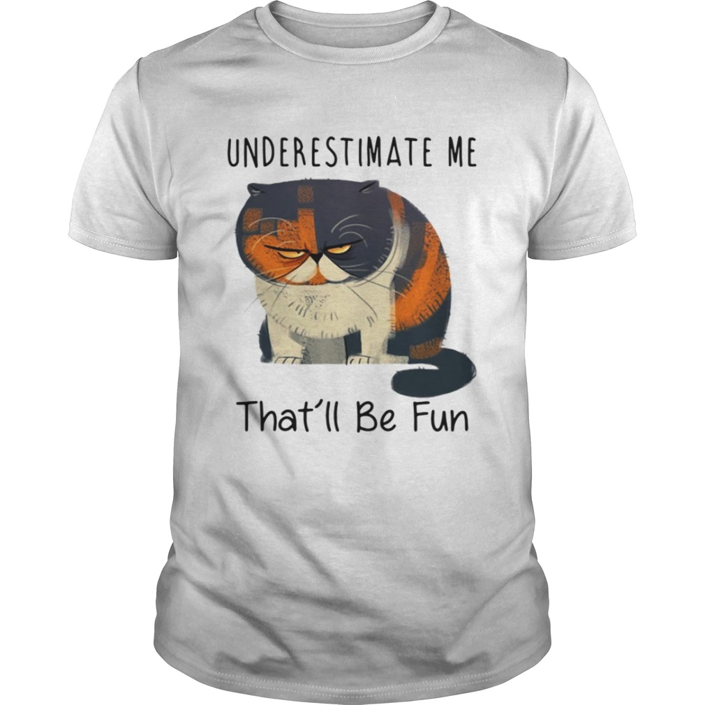 Pudge the Cat underestimate me that’ll be fun shirts