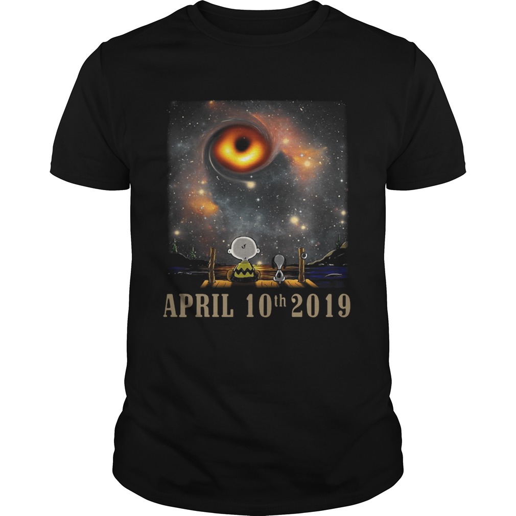 Snoopy and Charlie Brown watching the black hole April 10th 2019 shirts