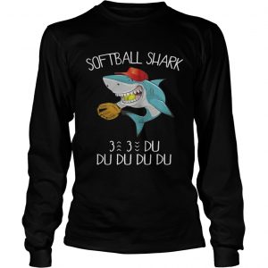 Softball shark du du du du du longsleeve tee