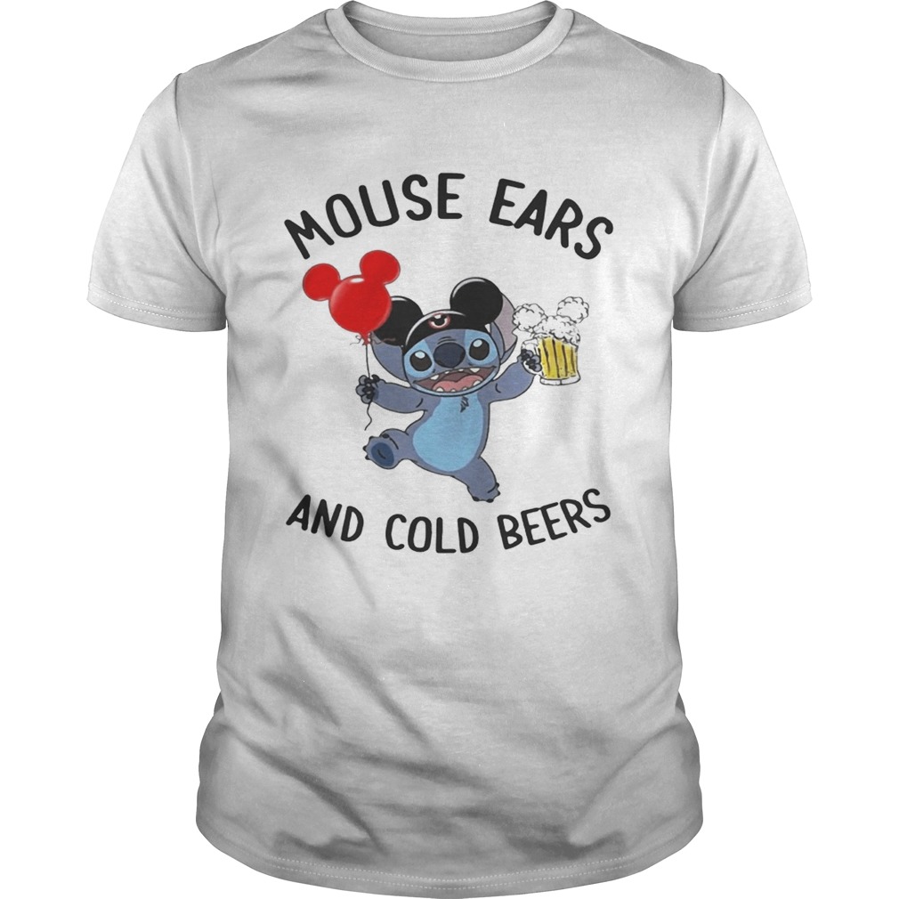 Stitch mouse ears and cold beers shirts