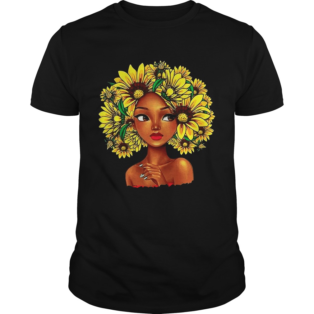 Sunflower natural hair for girl shirts