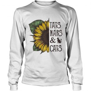 Sunflower tats naps and cats longsleeve tee