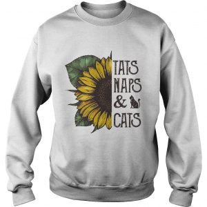 Sunflower tats naps and cats sweatshirt