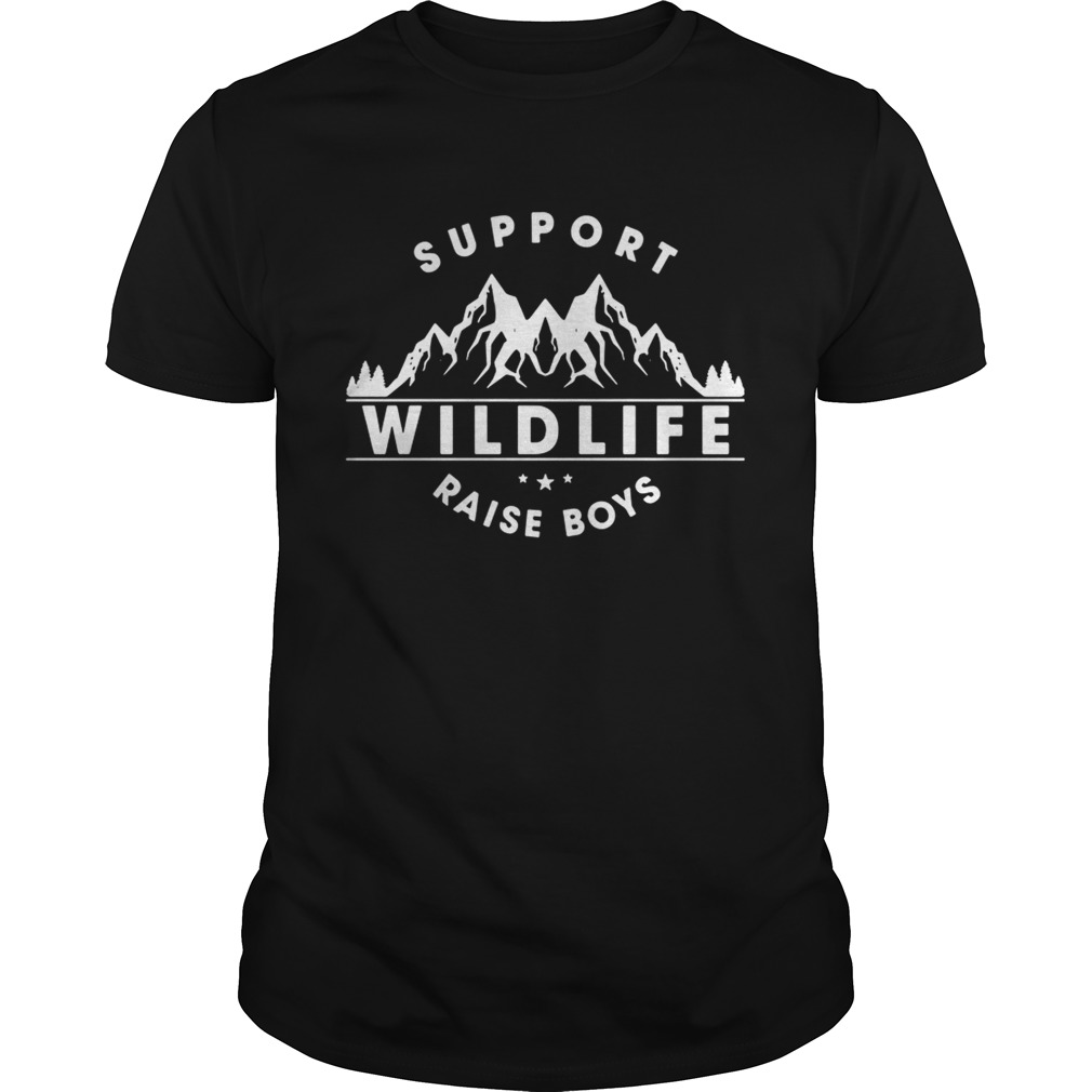 Support wildlife raise boys shirts