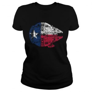 Texas Flag and The Millennium Falcon Star Wars ladies tee