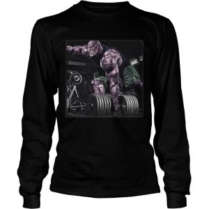 Thanos doing gym longsleeve tee