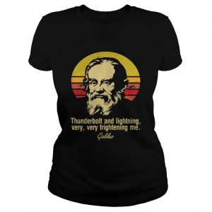 Thunderbolt Lightning Very Frightening Me Galileo sunset ladies tee