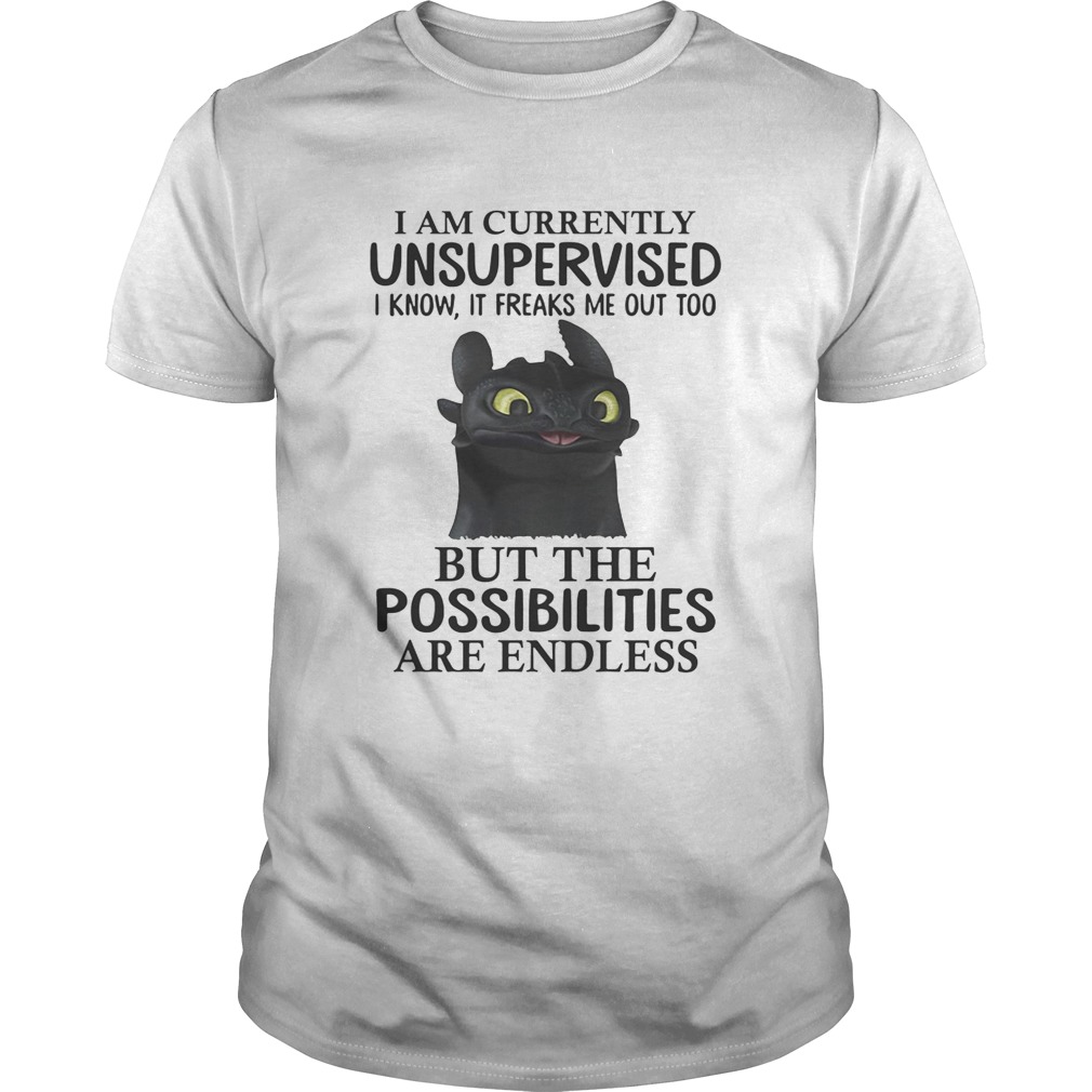 Toothless I am currently unsupervised I know It freaks me out too shirts