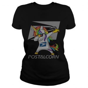 Unicorn Dabbing postalcrn ladies tee