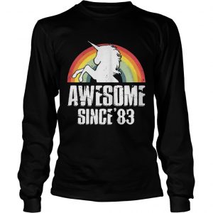 Unicorn awesome since83 retro longsleeve tee