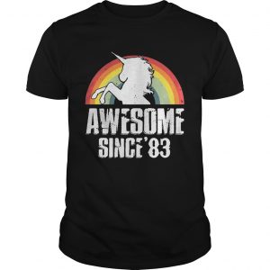 Unicorn awesome since83 retro unisex