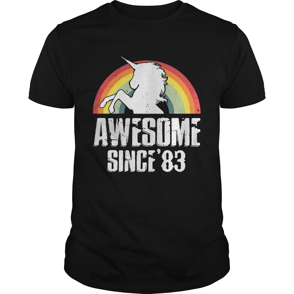 Unicorn awesome since’83 retro shirts