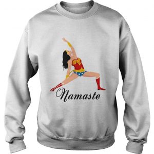 Wonder Woman doing yoga namaste sweatshirt