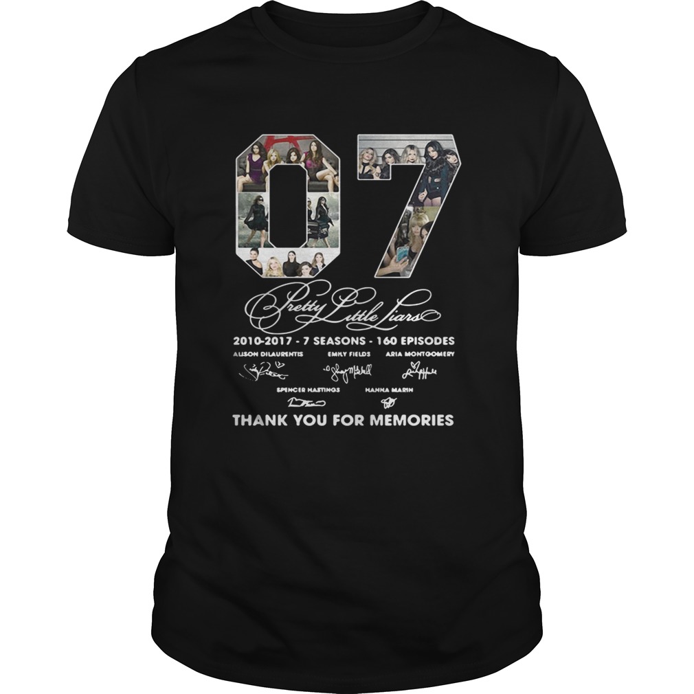 07 Pretty Little Liars thank you for memories shirts