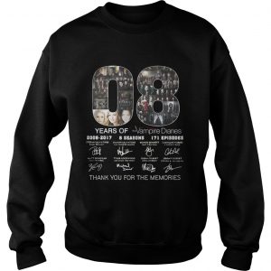 08 years of the Vampire Diaries thank you for the memories sweatshirt