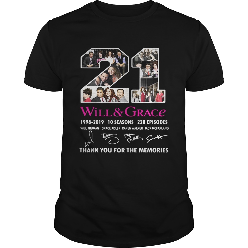 21 Will and Grace 1998 – 2019 thank you for the memories shirts