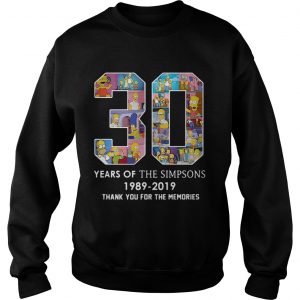 30 years of the Simpsons 1989 2019 thank you for the memories sweatshirt