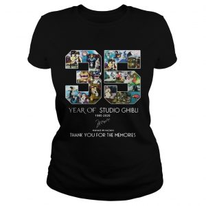 35 year of studio ghibli 19852020 Hayao Miyazaki thank you for the memories ladies tee