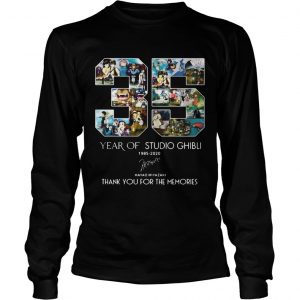 35 year of studio ghibli 19852020 Hayao Miyazaki thank you for the memories longsleeve tee