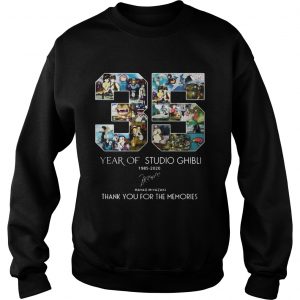 35 year of studio ghibli 19852020 Hayao Miyazaki thank you for the memories sweatshirt