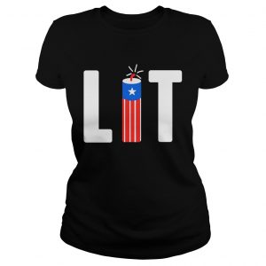 4th Of July Lit Shirt Fireworks Director Drinking ladies tee