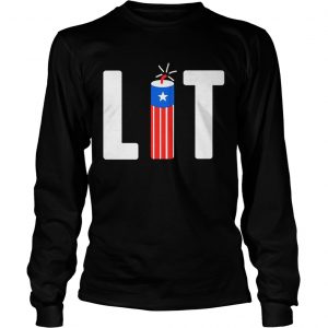 4th Of July Lit Shirt Fireworks Director Drinking longsleeve tee