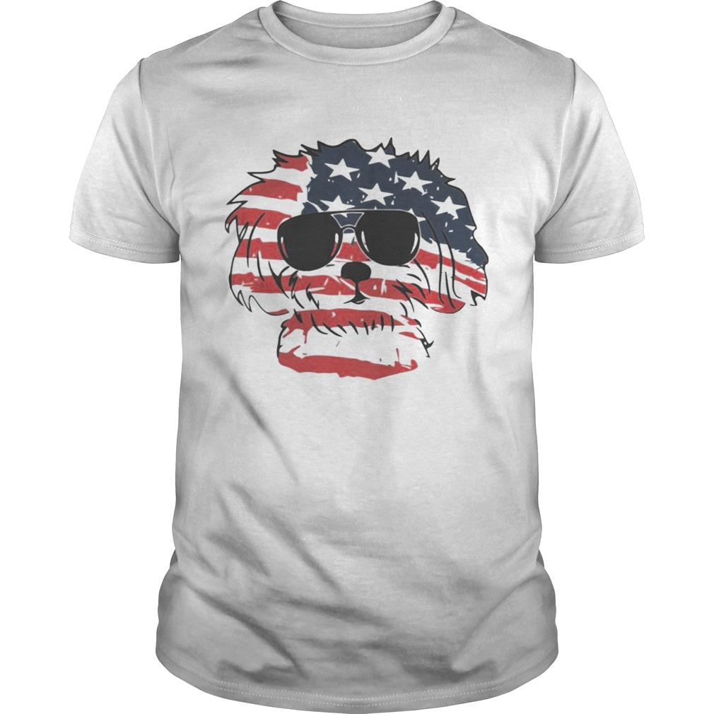 4th Of July Shih Tzu American Flag Shirts