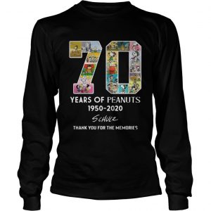 70 years of Peanuts 19502020 schulz thank you for the memories longsleeve tee