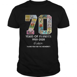 70 years of Peanuts 19502020 schulz thank you for the memories unisex