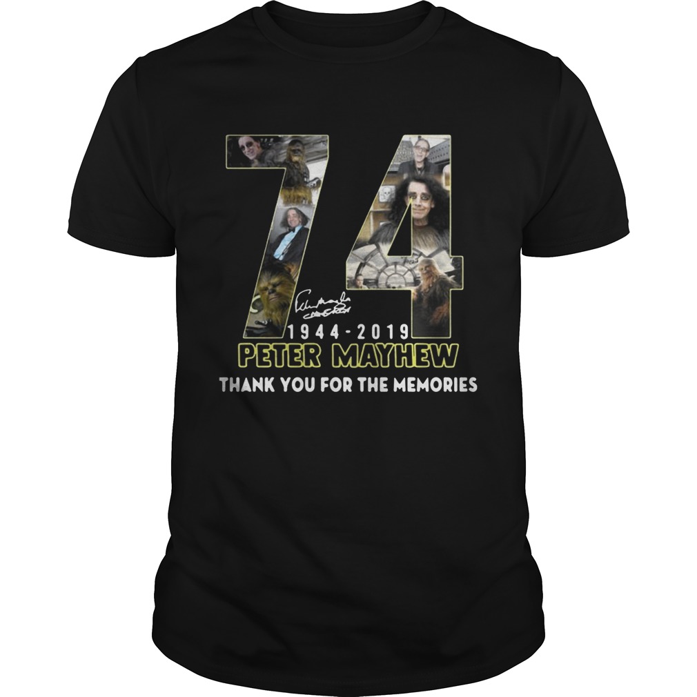 74 years Peter Mayhew 1944 2019 thank you the memories shirts